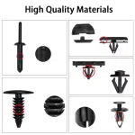 160Pcs and 1Pcs Fastener Remover Fender Flare Clips Blind Rivet Rocker Moulding Clips Bumper Shield Retainer Clip Assortment