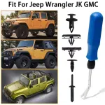 160Pcs and 1Pcs Fastener Remover Fender Flare Clips Blind Rivet Rocker Moulding Clips Bumper Shield Retainer Clip Assortment