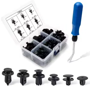 170Pcs Car Retainer Clips 6 Size Fender Bumper Fasteners