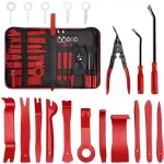 19Pcs Trim Removal Tool Set Panel Fastener Clips Removal Automotive Plastic Upholstery Pliers Removal Install Car Tool