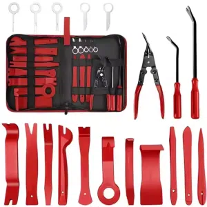 19Pcs Trim Removal Tool Set Panel Fastener Clips Removal Automotive Plastic Upholstery Pliers Removal Install Car Tool