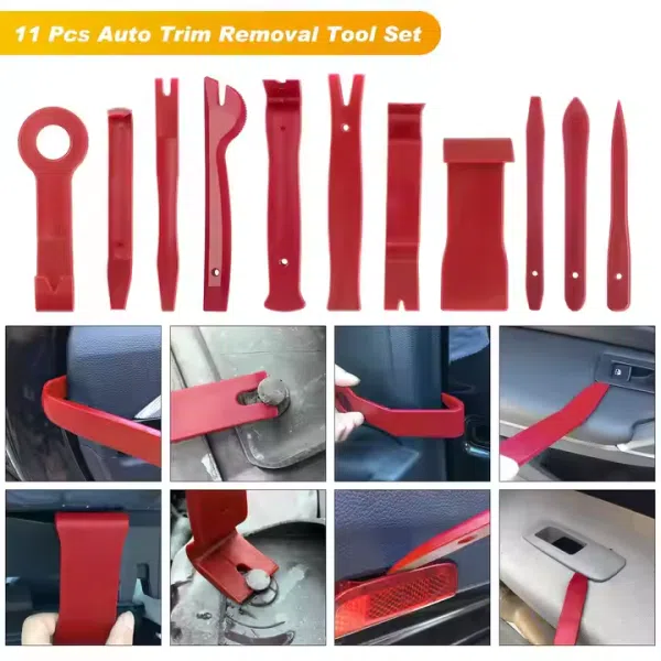 19Pcs Trim Removal Tool Set Panel Fastener Clips Removal Automotive Plastic Upholstery Pliers Removal Install Car Tool