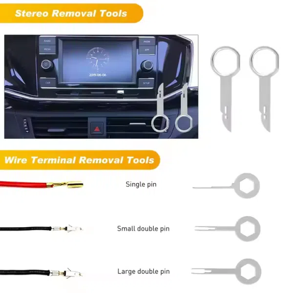19Pcs Trim Removal Tool Set Panel Fastener Clips Removal Automotive Plastic Upholstery Pliers Removal Install Car Tool