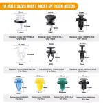 200Pcs Car Plastic Rivets Fasteners Push Retainer Kit Auto Push Pin Rivets for Tes La Body  Retainer Fastener Clip