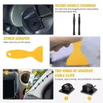 200Pcs Trim Removal Tool Push Pin Bumper Retainer Clip Set Fastener Terminal Remover Tool Adhesive Cable Clip Crowbar Kit Pliers