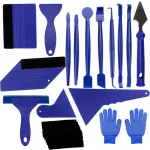 21Pcs Pro Vinyl Wraps Applicator Tool Kit Window Tint Film Car Wrapping Tools Felt Squeegees Plastic Scraper Wrap Knife
