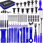 238Pcs Trim Removal Tool Auto Push Pin Bumper Retainer Clip Set Fastener Terminal Remover Pry Kit Car Panel Radio Removal Pliers