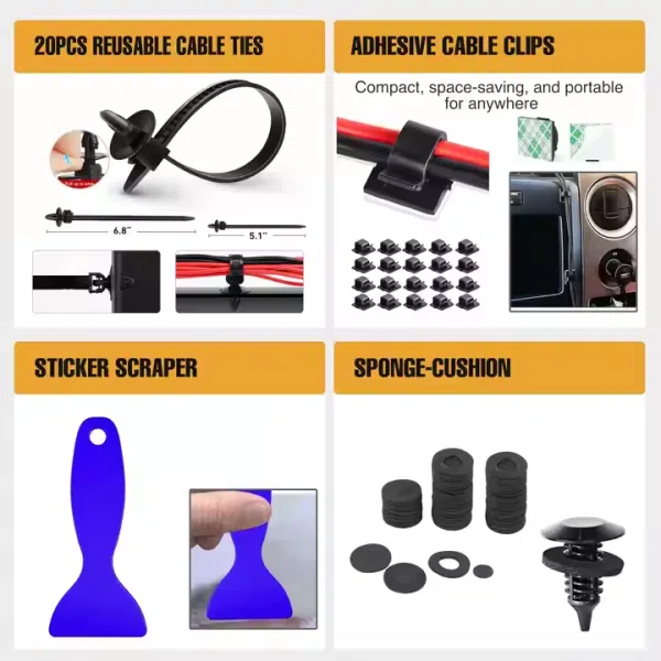 238Pcs Trim Removal Tool Auto Push Pin Bumper Retainer Clip Set Fastener Terminal Remover Pry Kit Car Panel Radio Removal Pliers