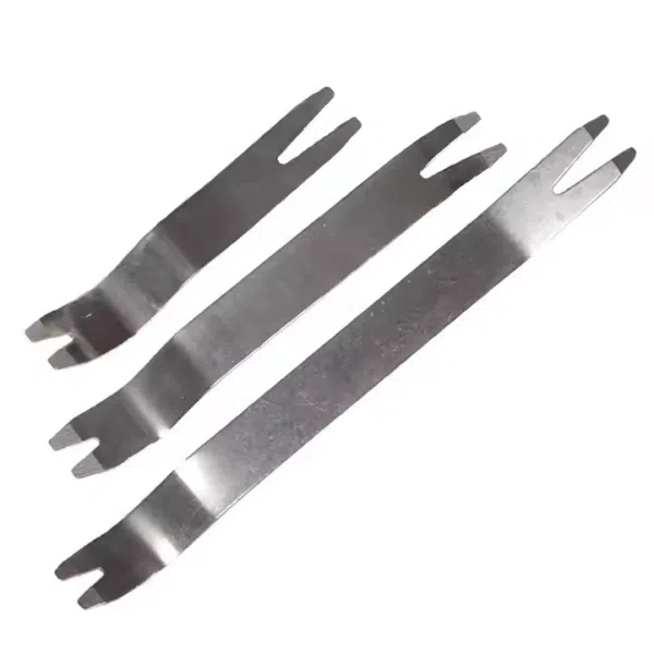 3Pcs Car stainless steel audio panel disassembly tool clip screwdriver metal pry plate pry nail tool plastic button screwdriver