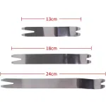 3Pcs Car stainless steel audio panel disassembly tool clip screwdriver metal pry plate pry nail tool plastic button screwdriver