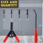 42Pcs Plastic Rivet Gun Set with 40Pcs 4Sizes Nylon Blind Rivets and 1Pcs Bonus Fastener Removal Tool, Hand Riveter