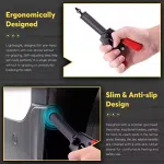 42Pcs Plastic Rivet Gun Set with 40Pcs 4Sizes Nylon Blind Rivets and 1Pcs Bonus Fastener Removal Tool, Hand Riveter