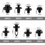 651Pcs Car Retainer Auto Fasteners Push Trim Plastic Clips Pin Rivet Bumper Kit
