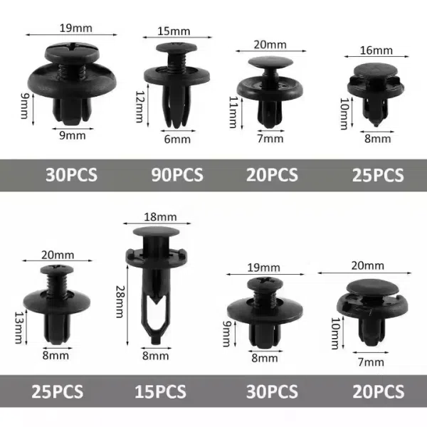 652Pcs Car Retainer Auto Fasteners Push Trim Plastic Clips Pin Rivet Bumper Kit