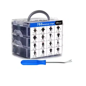 750Pcs Car Push Retainer Clips 16 Most Popular Push Pins Automotive Parts Sizes Auto Push Pin Screw Clips With Remover Tool