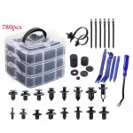 780Pcs Car Push Retainer Auto Bumper Fastener Push Trim Plastic Bumper Clips Pin Rivet Bumper Kit Car Clips