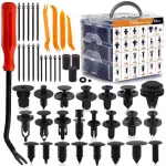800Pcs Car Clips Bumper Plastic Rivets Automotive Push Pins Xmas Tree Clips Door Trim Panel Fender Clips Kit Retainer Faseners