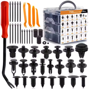 800Pcs Car Clips Bumper Plastic Rivets Automotive Push Pins Xmas Tree Clips Door Trim Panel Fender Clips Kit Retainer Faseners