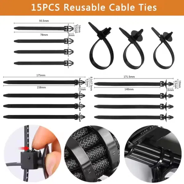 800Pcs Car Clips Bumper Plastic Rivets Automotive Push Pins Xmas Tree Clips Door Trim Panel Fender Clips Kit Retainer Faseners
