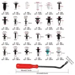 801Pcs Car Auto Fastener & Clip Push Retainer Panel Repair Willow Nail with Disassembly Tool Set Auto Bumper Fastener & Clip