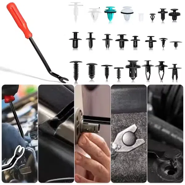 801Pcs Car Auto Fastener & Clip Push Retainer Panel Repair Willow Nail with Disassembly Tool Set Auto Bumper Fastener & Clip