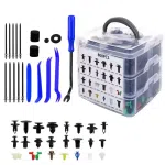 835Pcs Car Push Retainer Clips Plastic Fasteners Kit Nylon Bumper Fender Clips Plastic Rivets with Removal Tool