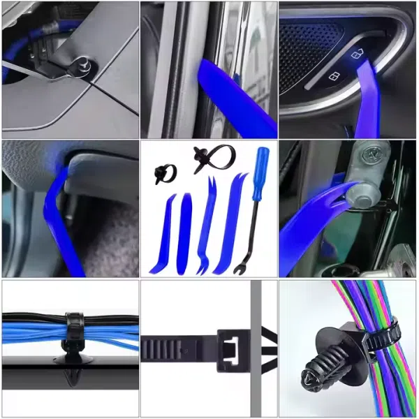 835Pcs Car Push Retainer Clips Plastic Fasteners Kit Nylon Bumper Fender Clips Plastic Rivets with Removal Tool