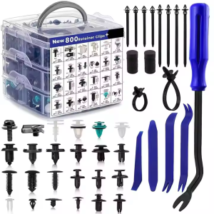 845Pcs Push Retainer Car Clips Auto Bumper Fastener Push Trim Clips Pin Rivet Bumper KitBumper Clips