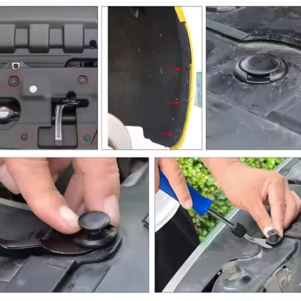 855Pcs Car Clips Push Retainer Clips & Auto Fasteners Assortment Nylon Bumper Fender Rivets with Cable Ties Screwdriver