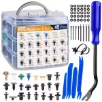 900Pcs Plastic Rivets and Auto Body Fasteners Assortment -24 Most Popular Sizes Nylon Bumper Clips