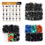 910Pcs Car Push Retainer Clips Plastic Rivets Bumper Clips Door Panel Trim Clip Car Body Fasteners Kit with Cable Ties Remover