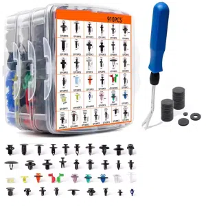 931Pcs Car Push Retainer Clips Door Panel Trim Clamp Kit Auto Fasteners Assortment with 38 Size Nylon Bumper Fender
