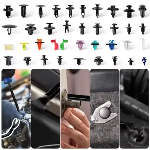 931Pcs Car Push Retainer Clips Door Panel Trim Clamp Kit Auto Fasteners Assortment with 38 Size Nylon Bumper Fender