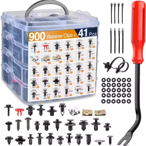 941Pcs Car Retainer Clips and Auto Body Fasteners Assortment-30 Most Popular Sizes Nylon Bumper Fender Rivets