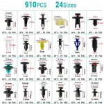 965 Pcs Car Retainer Clips Fasteners Cars Body Kits 24 Most Popular Sizes Car Door Panel Trim Clips Kit 1 Pcs Fastener Remover