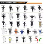 975Pcs Car Push Retainer Clips & Auto Fasteners Assortment 33  Sizes Bumper Fender Rivets with Cable Ties Remover