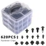 C0001 620Pcs Fastener Clip Car Retainer Clips General Auto Body Fastener Plastic Rivet Push Retainer Bumper Rivet