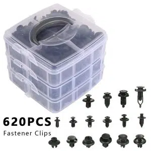 C0001 620Pcs Fastener Clip Car Retainer Clips General Auto Body Fastener Plastic Rivet Push Retainer Bumper Rivet