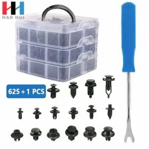 C0002 625Pcs Auto Body Clips Auto Fastener & Clip Car Bumper Push Bumper Rivet Door Trim Panel Fastening Clip Plastic