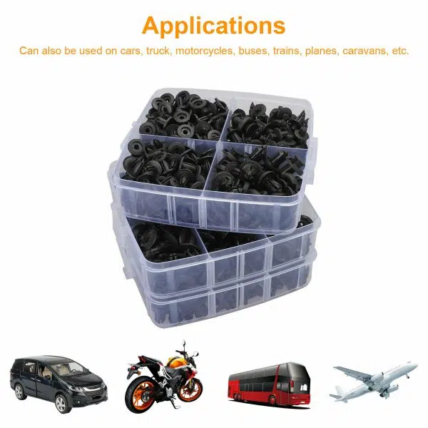 C0002 625Pcs Auto Body Clips Auto Fastener & Clip Car Bumper Push Bumper Rivet Door Trim Panel Fastening Clip Plastic