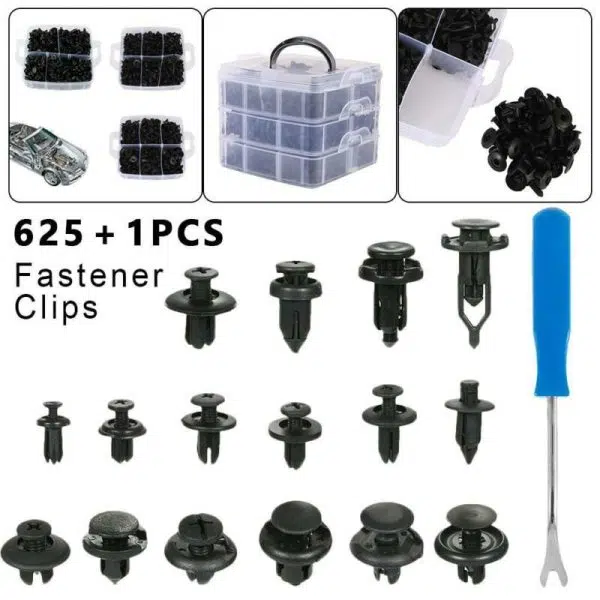 C0002 625Pcs Auto Body Clips Auto Fastener & Clip Car Bumper Push Bumper Rivet Door Trim Panel Fastening Clip Plastic