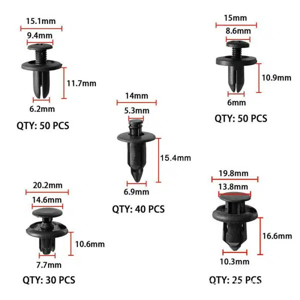 C0003 635Pcs Car Push Retainer Clips&Auto Fasteners Assortment Car Plastic Clips Rivet Bumper Kit Body Clips
