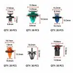 C0003 635Pcs Car Push Retainer Clips&Auto Fasteners Assortment Car Plastic Clips Rivet Bumper Kit Body Clips