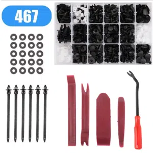 C0005  467Pcs Auto Plastic Fastener Trim Removal Tool Set Rivet Plastic Clips Car Retainer Clips Door Trim Panel Clips