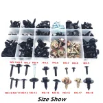 C0009 180Pcs Auto Sheet Board Fender Bumper Self-Sheet Screw Quick Wire Screw Metal Carbon Steel Closure Clip With Box for