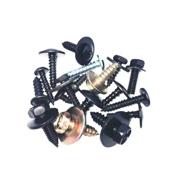 C0009 180Pcs Auto Sheet Board Fender Bumper Self-Sheet Screw Quick Wire Screw Metal Carbon Steel Closure Clip With Box for