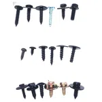 C0009 180Pcs Auto Sheet Board Fender Bumper Self-Sheet Screw Quick Wire Screw Metal Carbon Steel Closure Clip With Box for