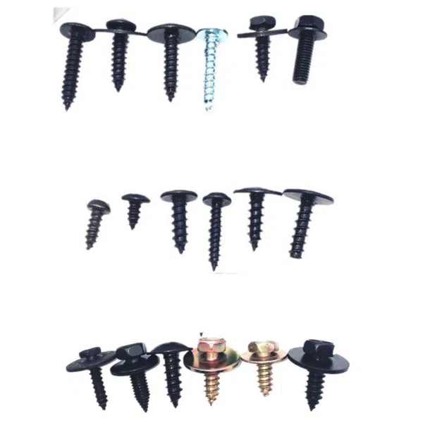 C0009 180Pcs Auto Sheet Board Fender Bumper Self-Sheet Screw Quick Wire Screw Metal Carbon Steel Closure Clip With Box for