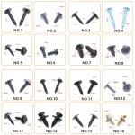 C0009 180Pcs Auto Sheet Board Fender Bumper Self-Sheet Screw Quick Wire Screw Metal Carbon Steel Closure Clip With Box for