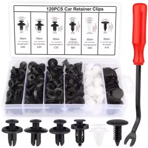 C0982 120Pcs Car Clips 6 Sizes of Car Body Fixed Clip Bumpers and Replacement Parts of Fenders Are Applicable to Most Models